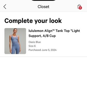 lululemon Align Tank Top in Oasis Blue